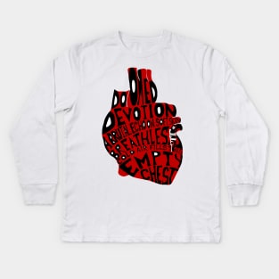 doomed devotion anatomical heart Kids Long Sleeve T-Shirt